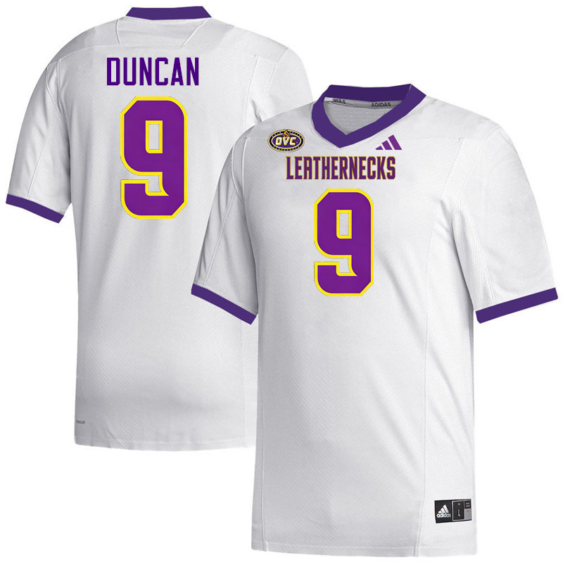 Western Illinois Leathernecks #9 Tristin Duncan College Football Jerseys,Uniforms-White